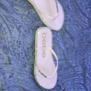Bebe rhinestone sandels